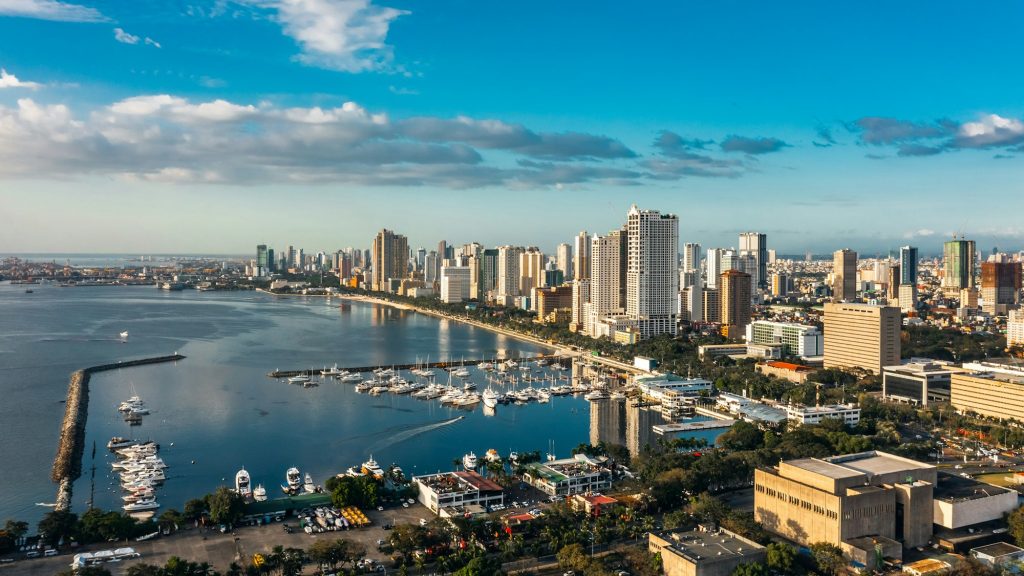 Aerial view of Manila